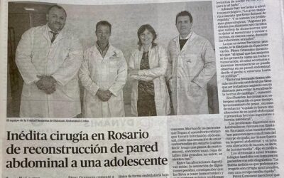 Inédita cirugía en Rosario de reconstrucción de pared abdominal a una adolescente